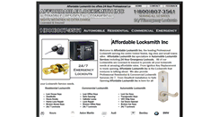 Desktop Screenshot of affordablelocksmithinc.com